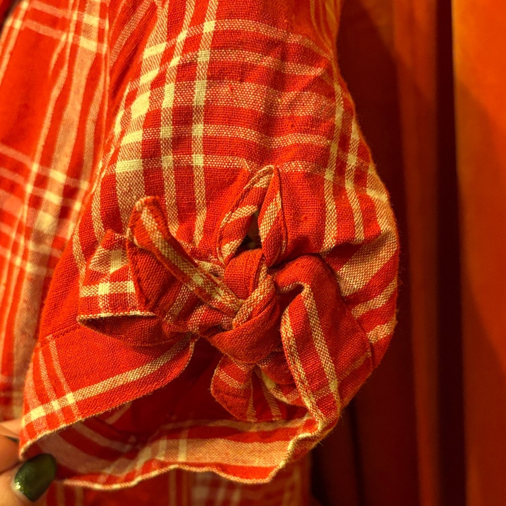 Lindy Bop Red Checkered Midi Dress - Picture 3 of 6